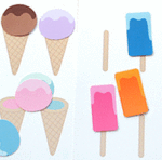 учим цвета - мороженое