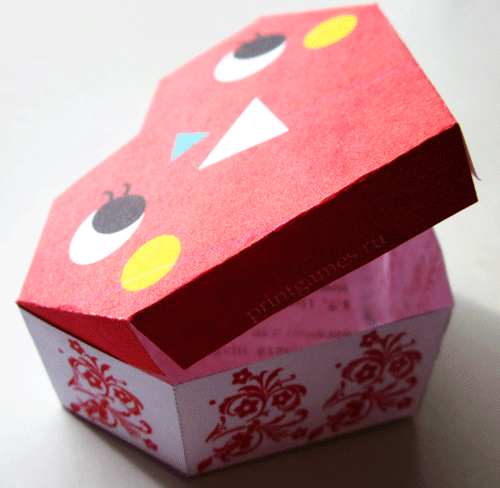 коробочка сердечко из бумаги